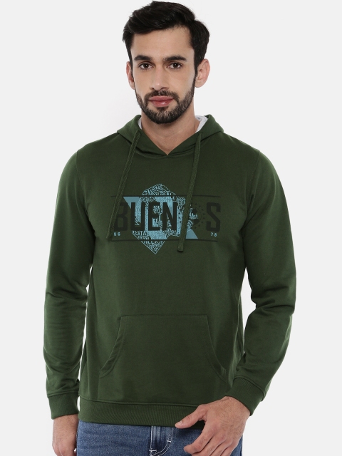 

Peter England Men Green Printed Sweatshirt