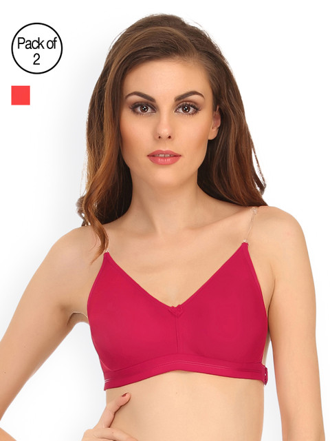 

Clovia Pack of 2 Everyday Bra, Pink