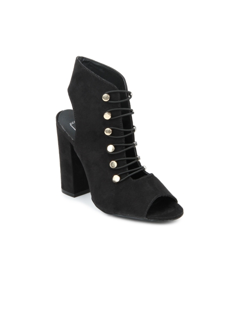 

Truffle Collection Women Black Solid Sandals