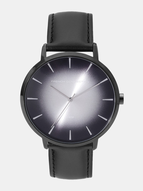 

French Connection Men Silver-Toned & Black Analogue Watch FC1306BB