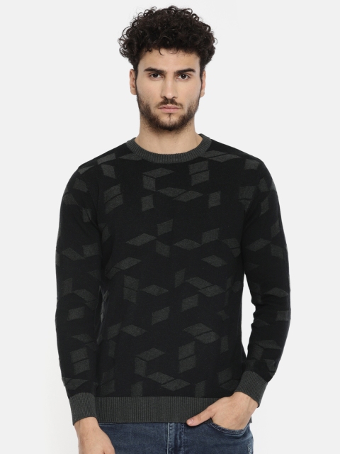 

Wrangler Men Black Self Design Sweater