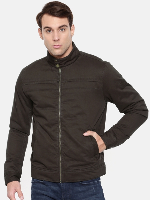 

Wrangler Men Brown Solid Bomber Jacket