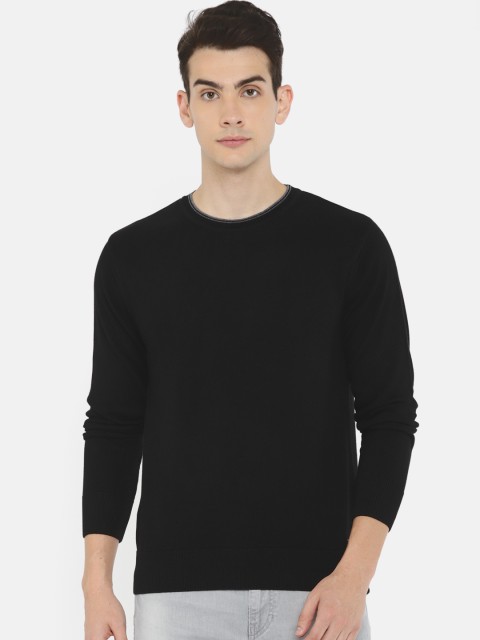 

Wrangler Men Black Solid Pullover