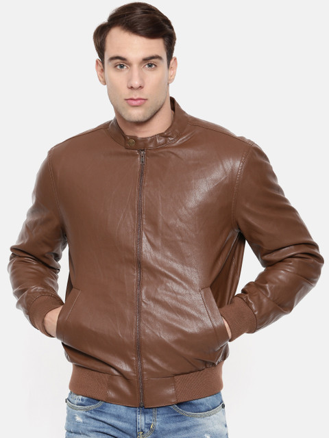 

Wrangler Men Brown Solid Slim Fit Bomber