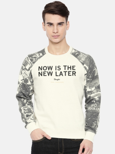 

Wrangler Men Off-White Printed Sweatshirt