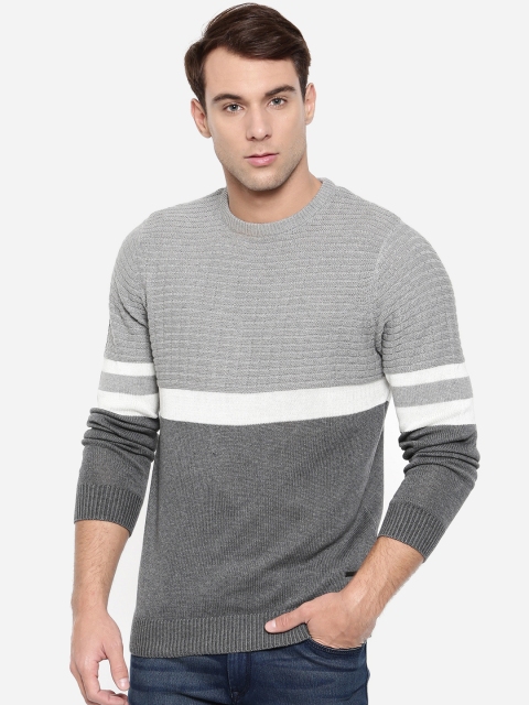

Wrangler Men Grey Colourblocked Pullover Sweater