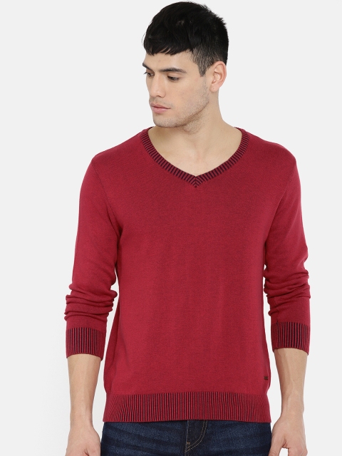 

Wrangler Men Red Solid Pullover