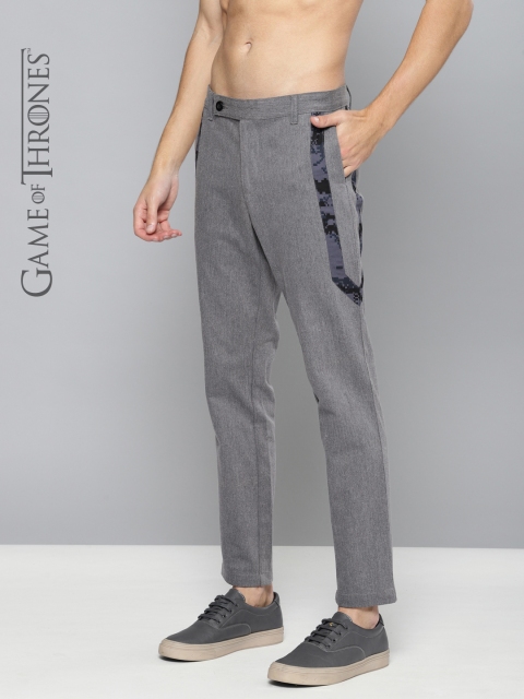 

Game of Thrones by Kook N Keech Men Charcoal Regular Fit Solid Regular Trousers