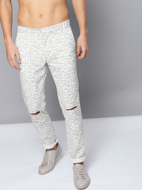 

Justice League Men White Regular Fit Printed Regular Trousers