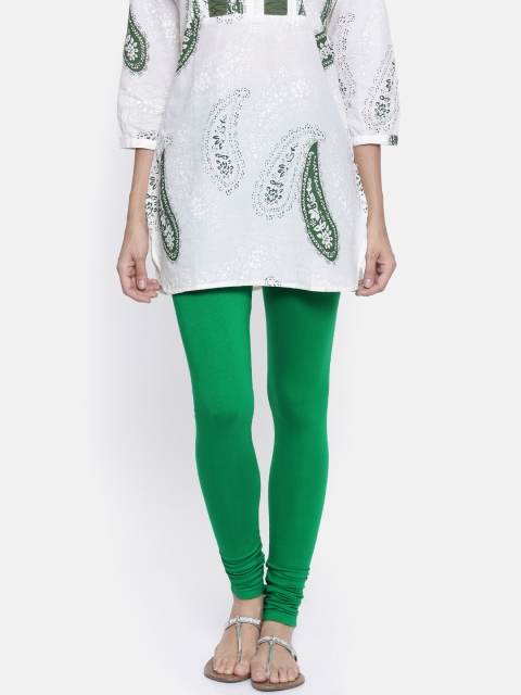 

Bitz Women Green Churidar Leggings