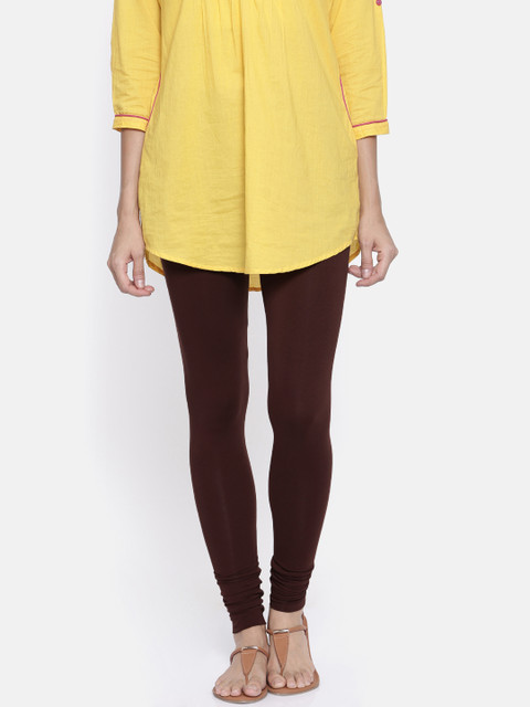 

Bitz Women Brown Churidar Leggings