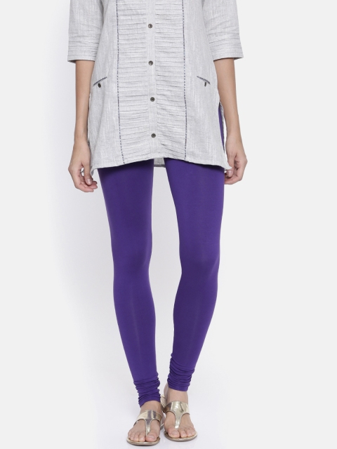 

Bitz Women Purple Churidar Leggings