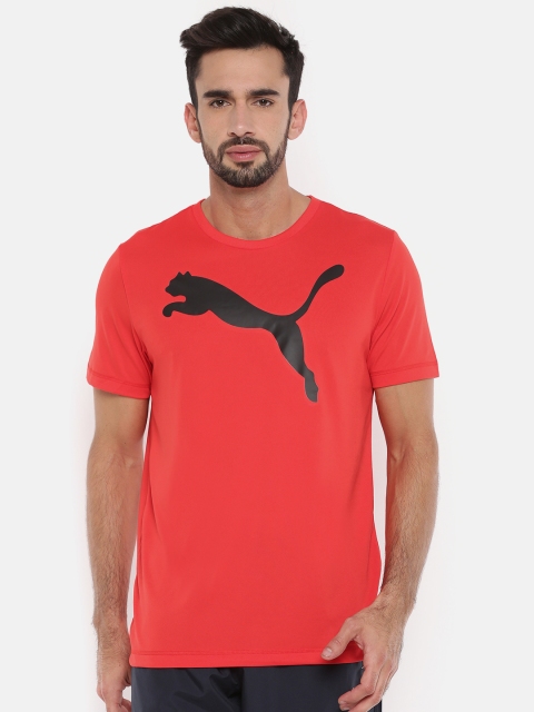 

Puma Men Red Printed dryCELL ESS Active Big Logo T-shirt