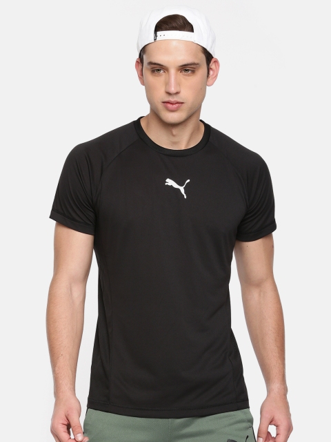 

Puma Men Black Solid Tec Sports T-Shirt