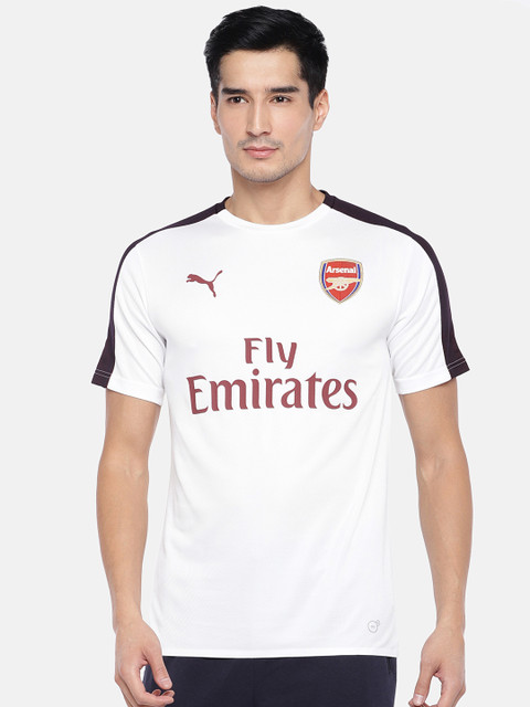 

Puma Men White Arsenal dry-CELL SSwith EPL sponsor Logo Printed Sports T-shirt