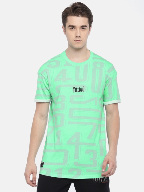 

Puma Men Green Printed Round Neck T-shirt