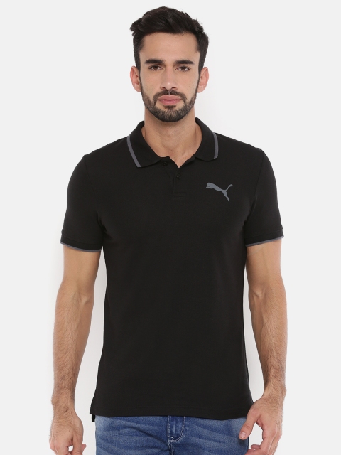 

Puma Men Black Modern Sports Slim Fit Solid Polo T-shirt
