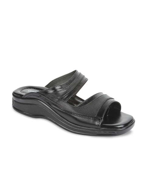 

Coolers Men Black Comfort Leather Sandals