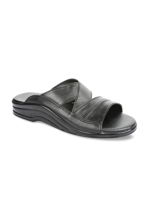 

Coolers Men Black Comfort Leather Sandals