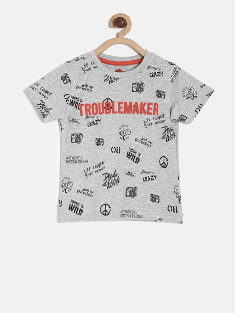 

Lee Cooper Boys Grey Printed Round Neck T-shirt
