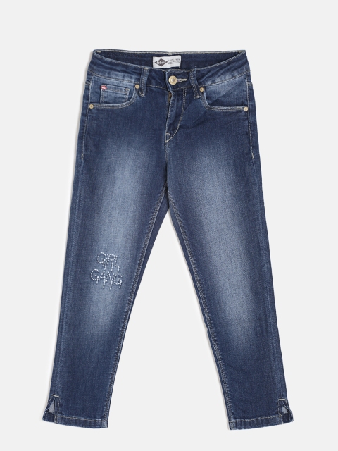 

Lee Cooper Girls Blue Skinny Fit Mid-Rise Clean Look Jeans