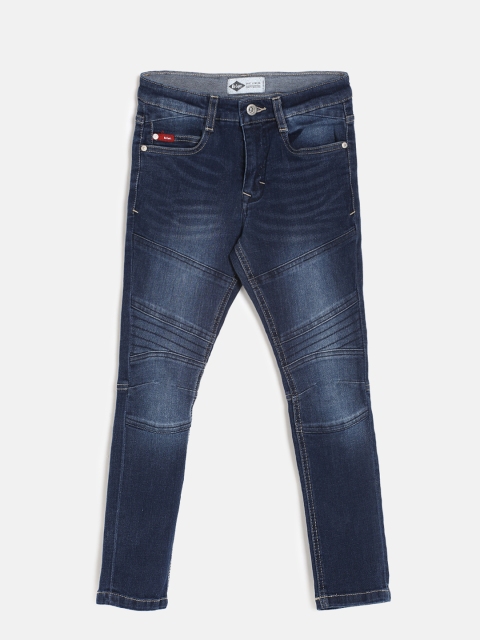 

Lee Cooper Boys Blue Skinny Fit Mid-Rise Clean Look Jeans