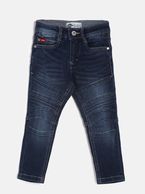 

Lee Cooper Boys Blue Regular Fit Mid-Rise Clean Look Jeans