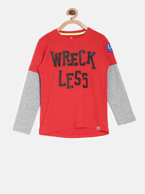 

Lee Cooper Boys Red Printed Round Neck T-shirt