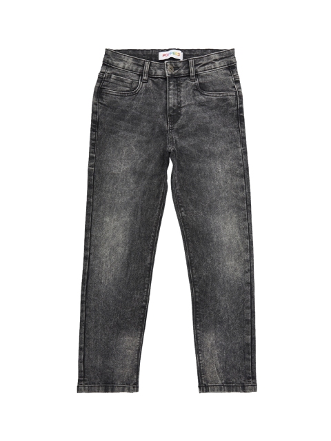 

POPPERS by Pantaloons Boys Black Tapered Fit Mid-Rise Clean Look Jeans