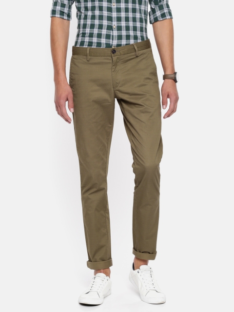 

U.S. Polo Assn. Men Brown Austin Slim Fit Self Design Chinos