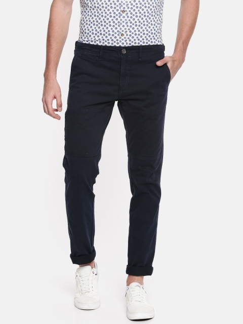 

U.S. Polo Assn. Denim Co. Men Navy Blue Slim Fit Solid Cargos