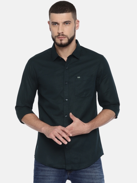 

The Indian Garage Co Men Navy Blue Slim Fit Striped Casual Shirt
