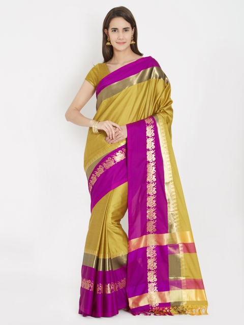 

Rajesh Silk Mills Mustard Embellished Saree