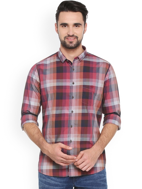 

Van Heusen Sport Men Multicoloured Slim Fit Checked Casual Shirt, Multi