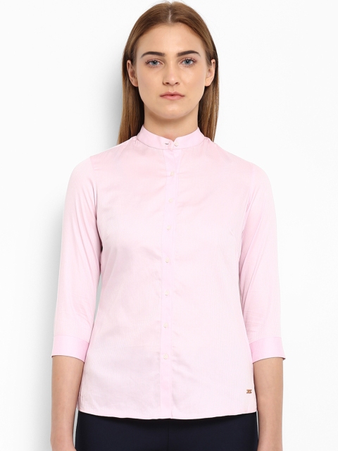 

Park Avenue Woman Pink Regular Fit Solid Casual Shirt