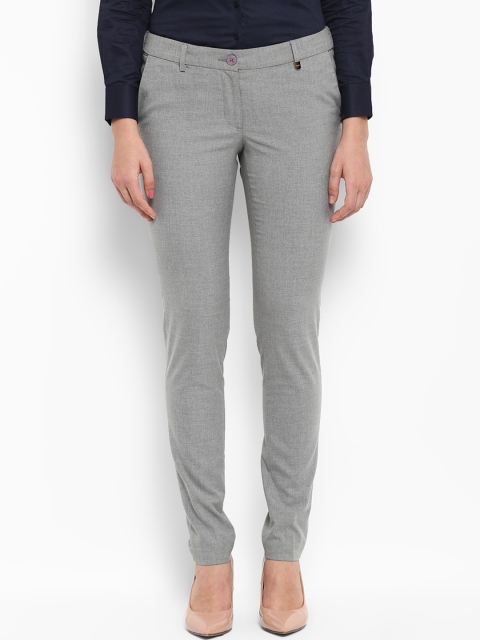 

Park Avenue Women Grey Regular Fit Solid Trousers