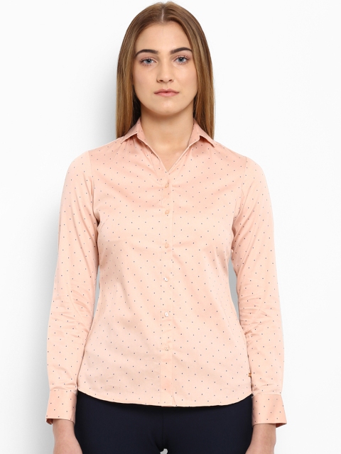 

Park Avenue Woman Beige Regular Fit Printed Casual Shirt