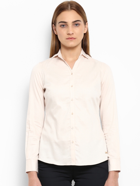 

Park Avenue Woman Pink Regular Fit Solid Casual Shirt