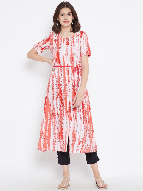 

Be Indi Women Coral Printed A-Line Kurta