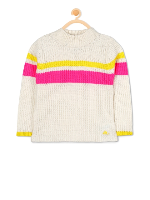 

Cherry Crumble Boys White & Pink Wool Striped Pullover