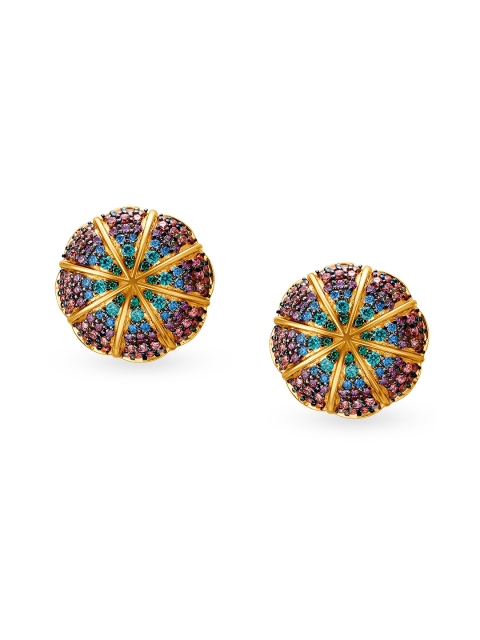 

Mia by Tanishq 14-Karat Rose Gold Cubic Zirconia Stud Earrings