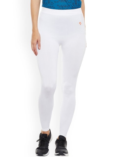 

C9 AIRWEAR Women White Solid Leggings