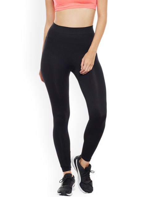 

C9 AIRWEAR Women Black Self Design Leggings