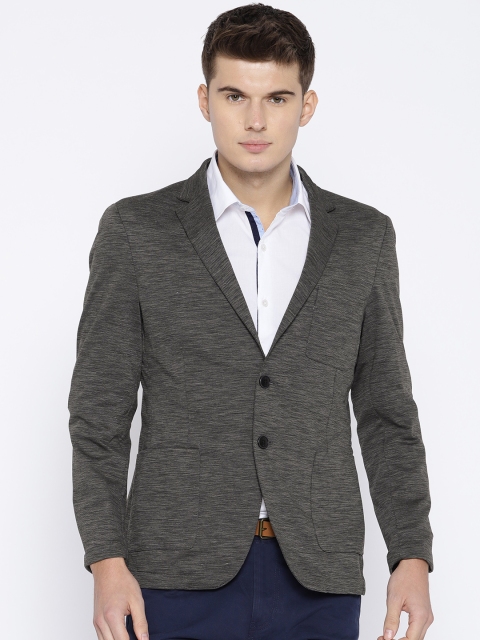 

ColorPlus Men Charcoal Grey Single-Breasted Contemporary Fit Smart Casual Blazer