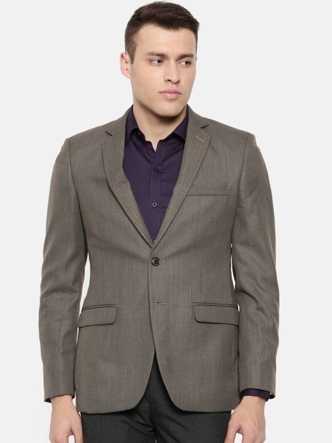 

Raymond Brown Self Design Slim Fit Single-Breasted Formal Blazer