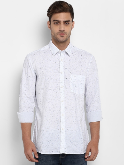 

Parx Men White Slim Fit Printed Casual Shirt