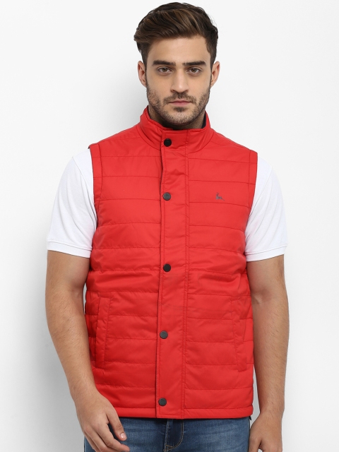 

Parx Men Red Solid Padded Jacket