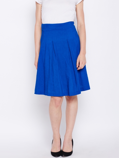 

Oxolloxo Women Blue A-Line Knee-Length Skirt