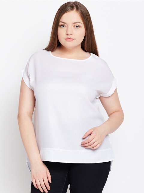 

Oxolloxo Women White Solid High-Low Top