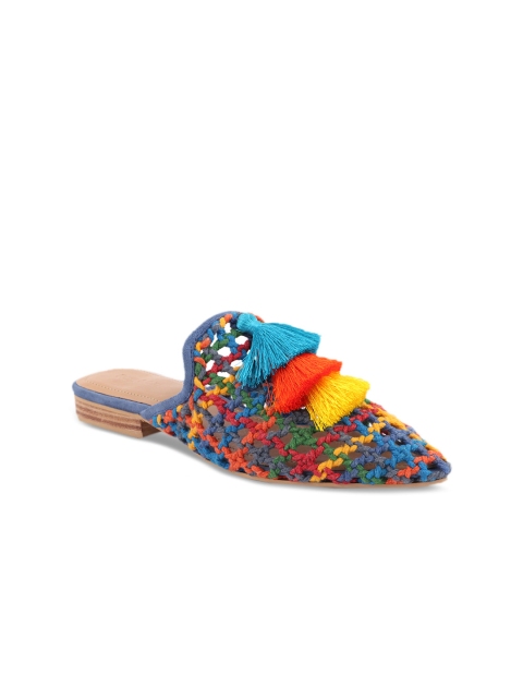 

London Rag Women Multicoloured Woven Design Mules, Multi